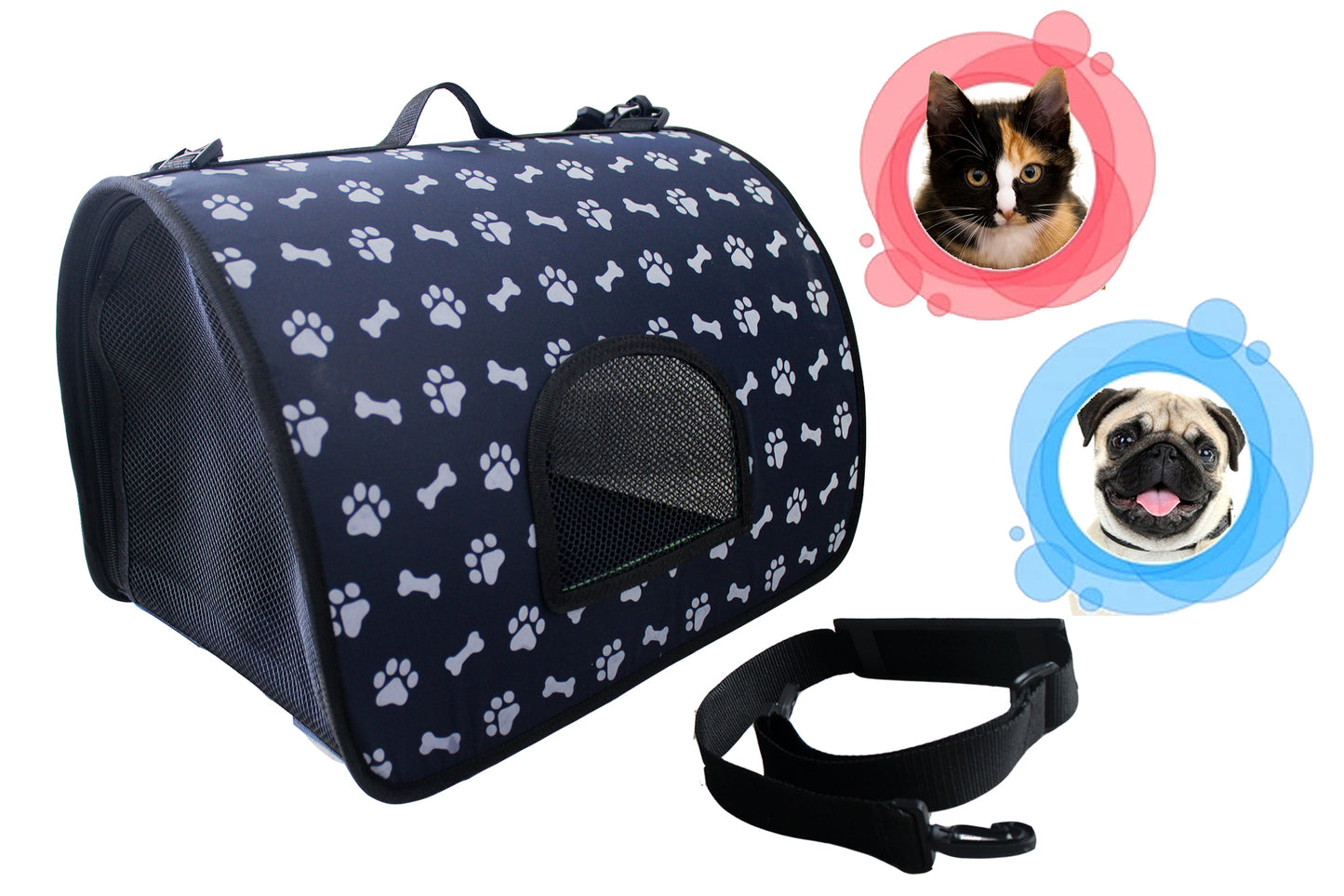Guacal Cargador De Tela Para Perro o Gato Pequeño
