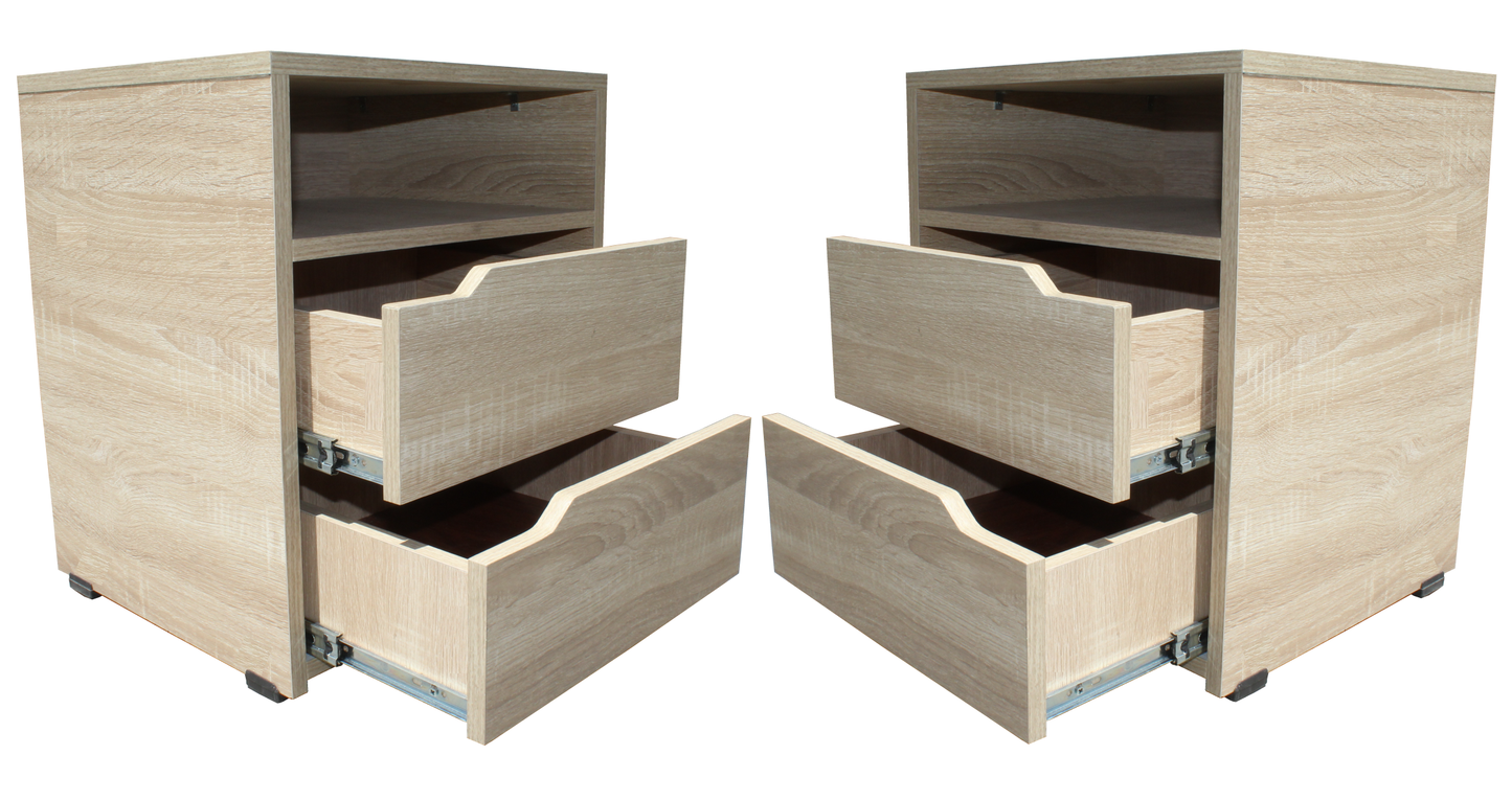 Mesa De Noche Nochero 2 Cajones