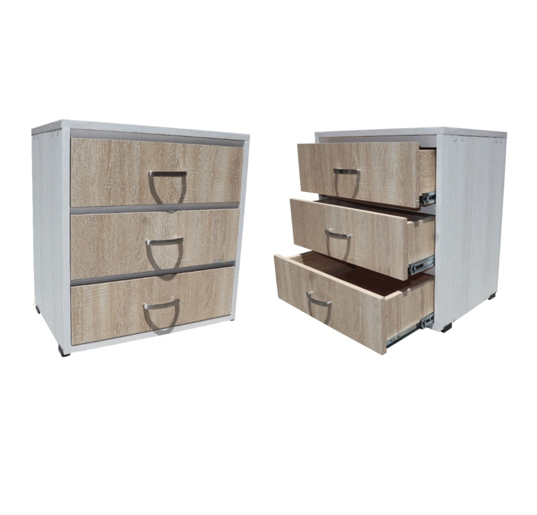 Mesa De Noche Nochero 3 Cajones