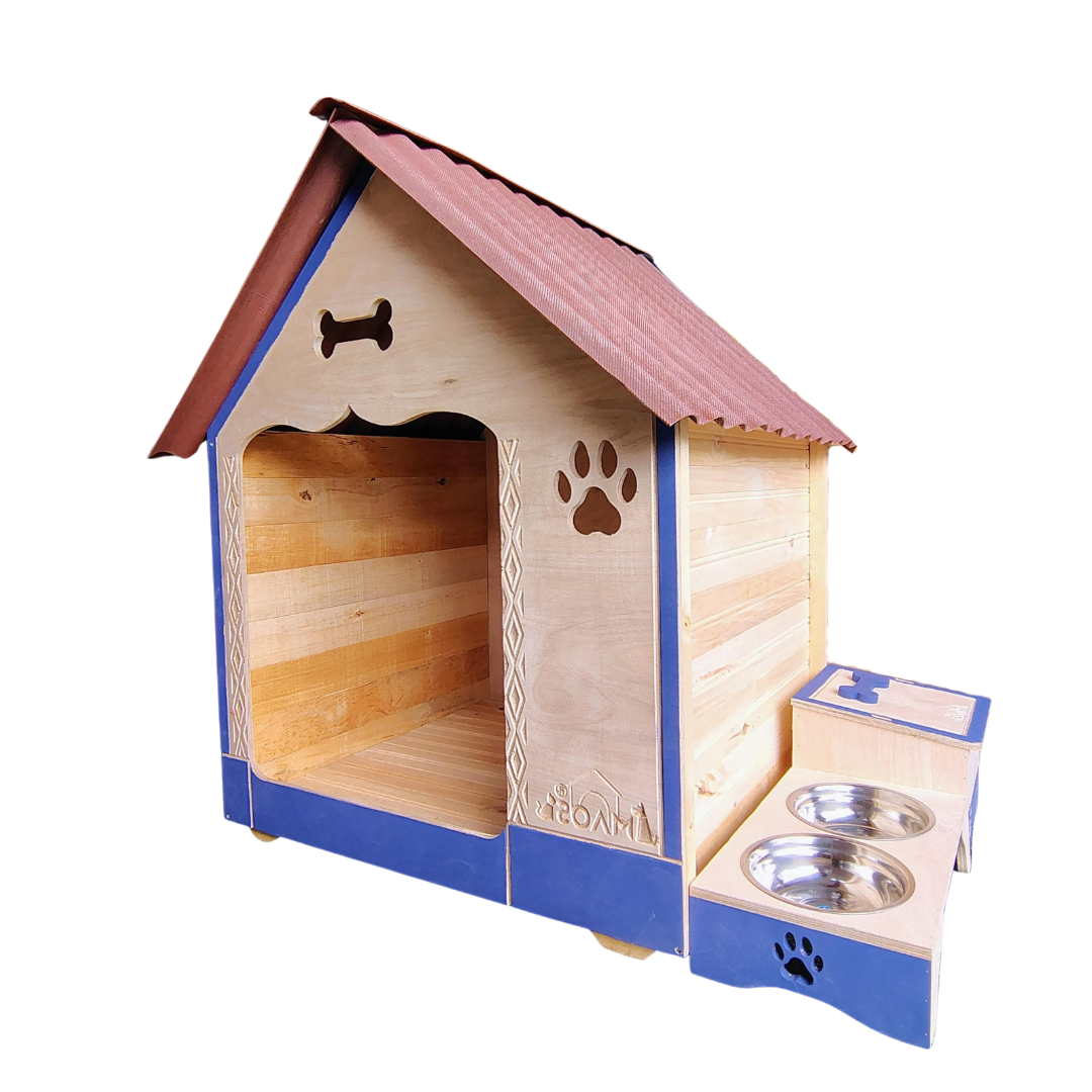 Casa De Madera Para Perros Grandes Con Platero