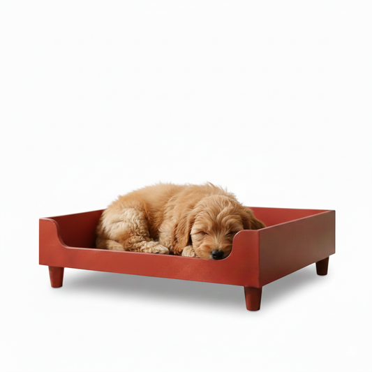 Base Cama Lacada En Madera De Pino Para Perros