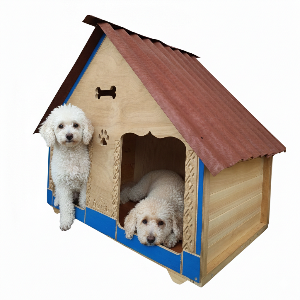 Casa Doble Para Perro En Pino Exteriores