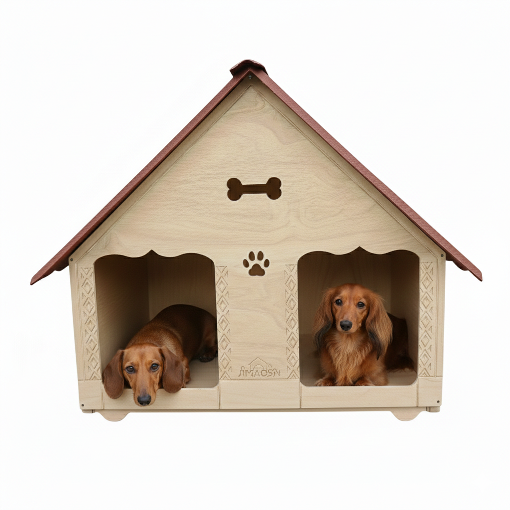 Casa Doble Para Perro En Pino Exteriores