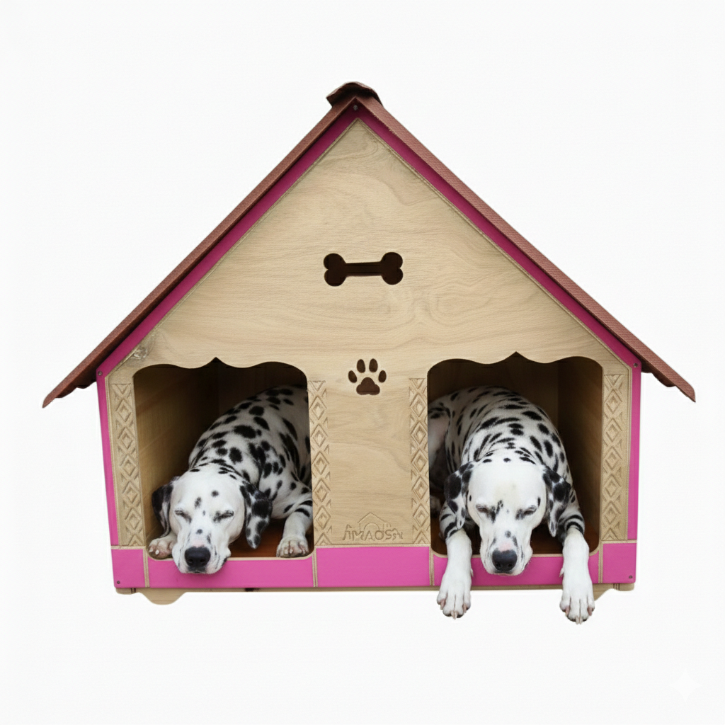 Casa Doble Para Perro En Pino Exteriores