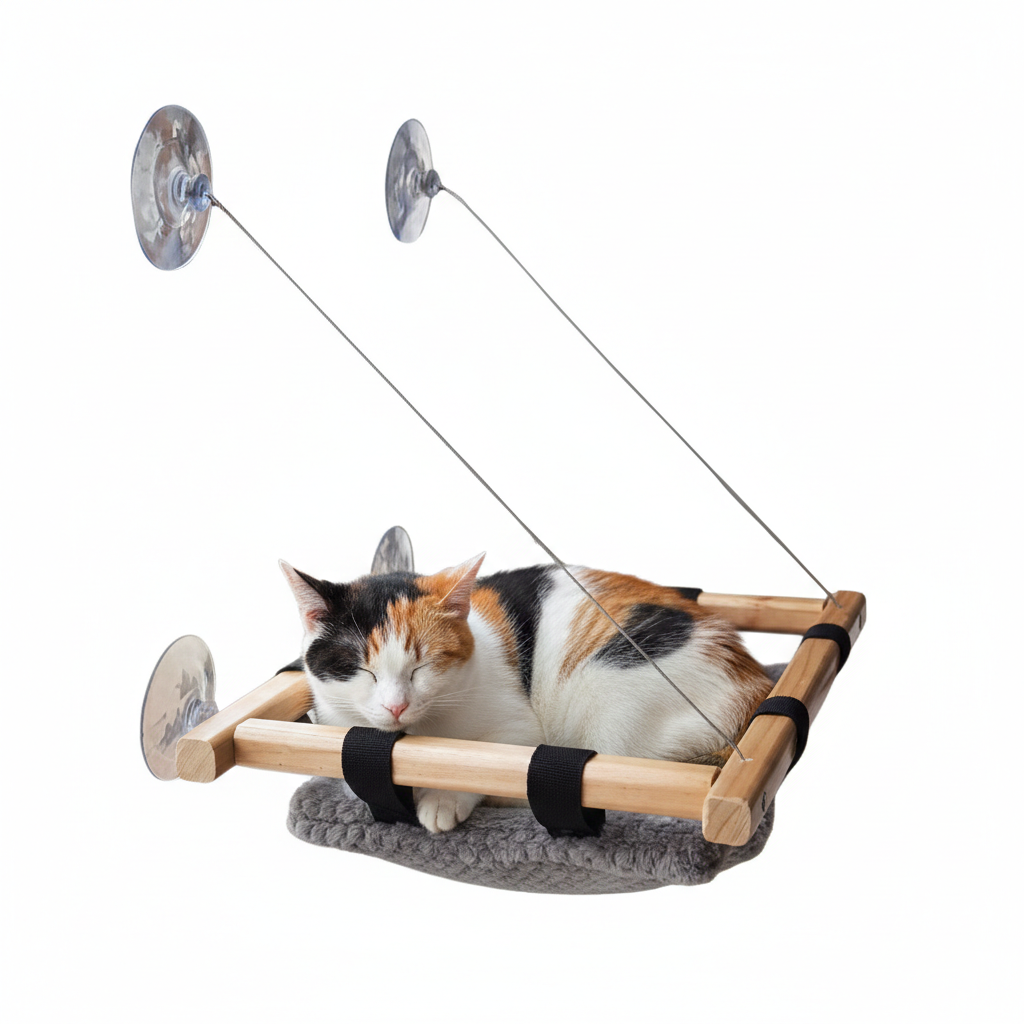 Hamaca De Ventana Para Gatos Tela De Peluche