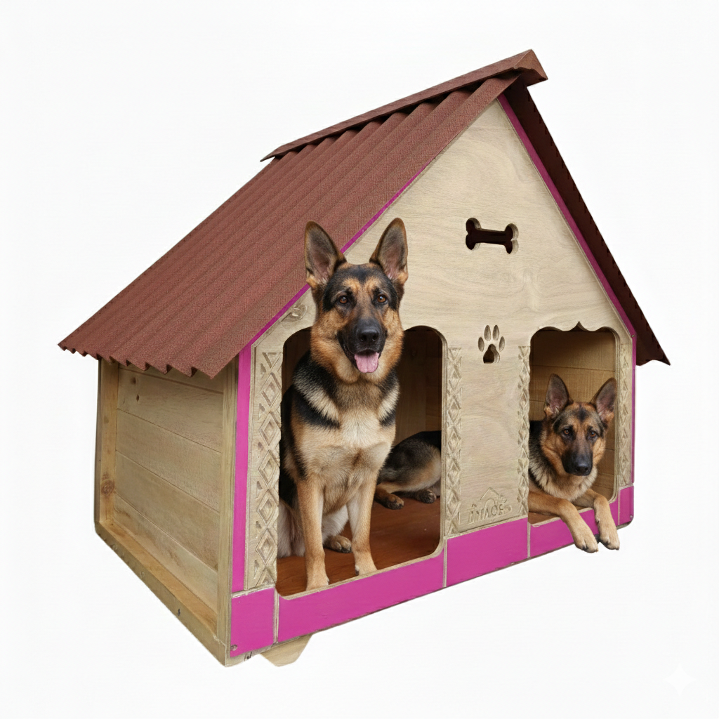 Casa Doble Para Perro En Pino Exteriores