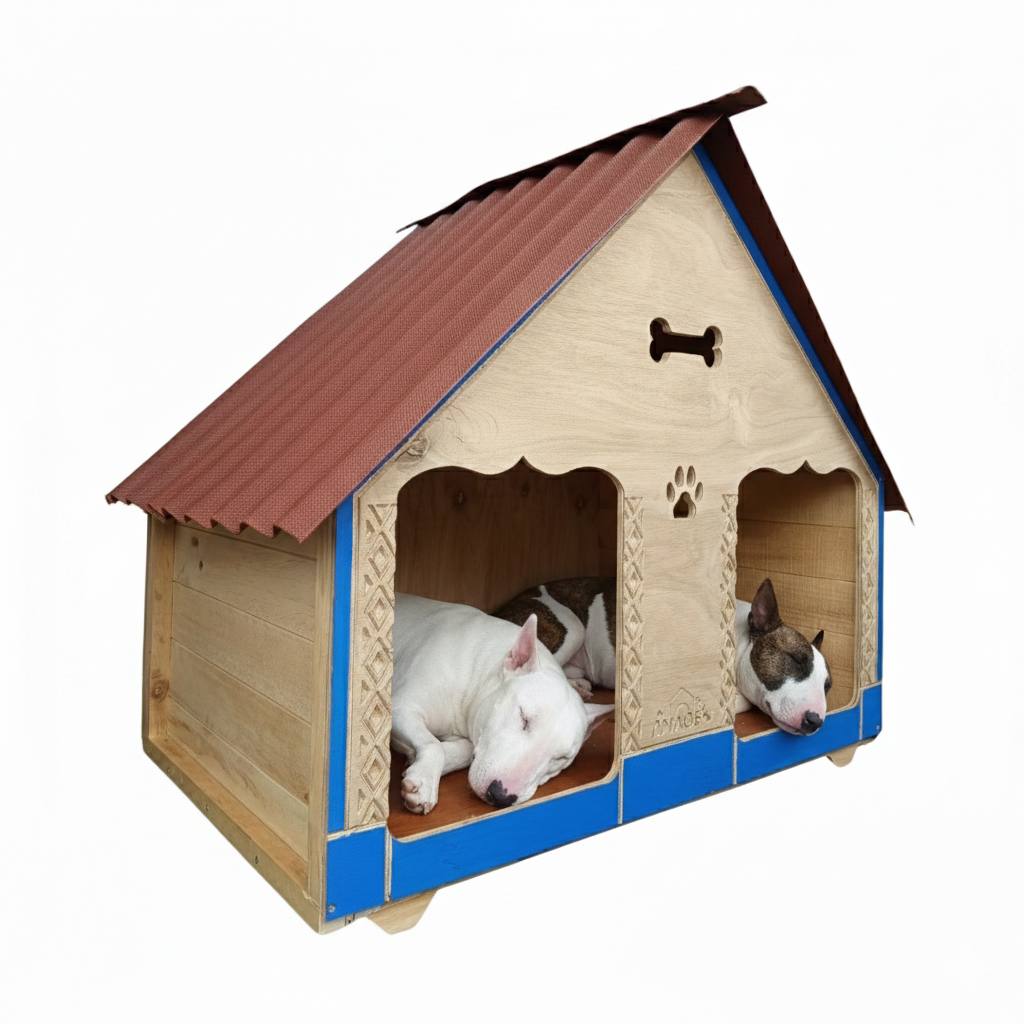 Casa Doble Para Perro En Pino Exteriores