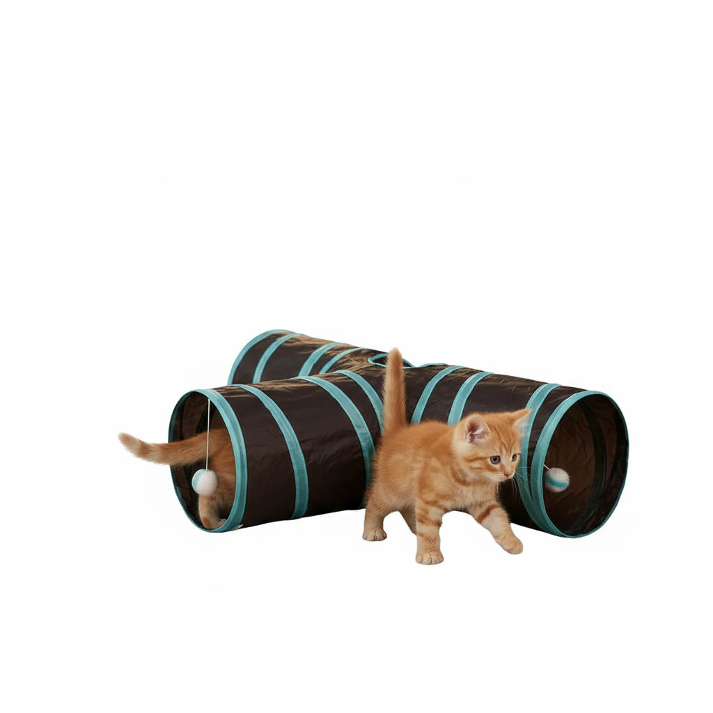 Juguete Tunel Interactivo Para Gatos Plegable