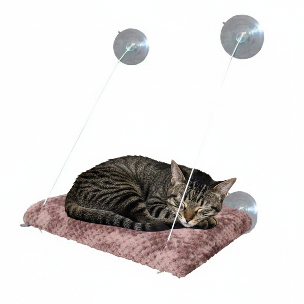 Hamaca De Ventana Para Gatos Tela De Peluche