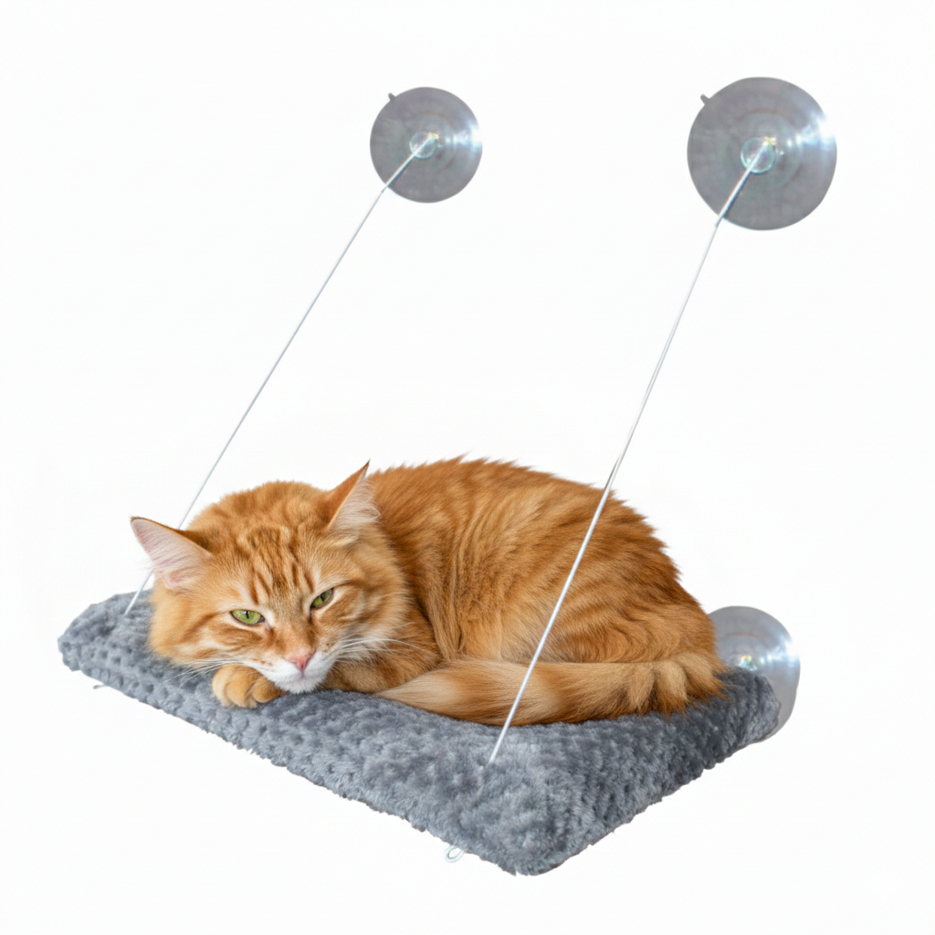 Hamaca De Ventana Para Gatos Tela De Peluche